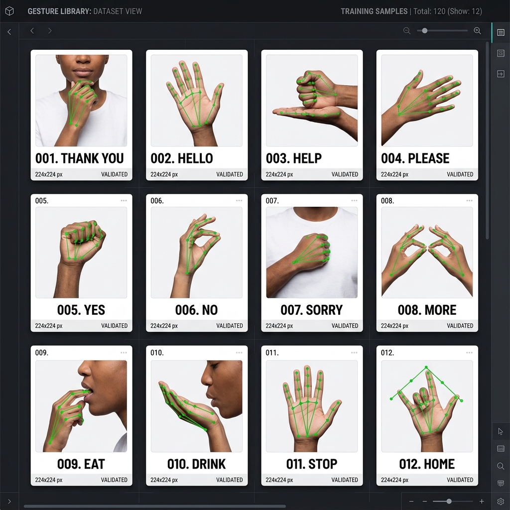 Gesture library database
