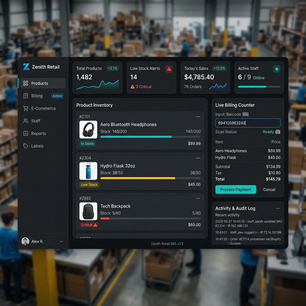 Inventory management dashboard